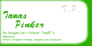 tamas pinker business card